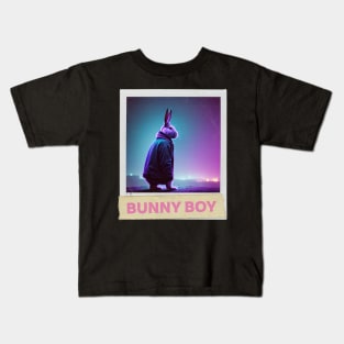 Bunny Boy Card Design in Minimal Grunge Style Kids T-Shirt